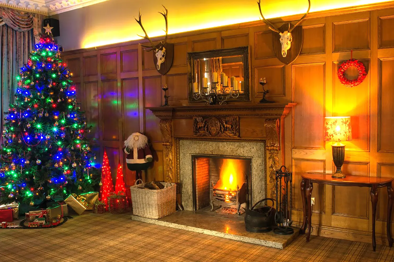 The Duke of Gordon Hotel decorated for a festive Highland stay